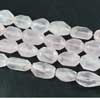 Natural Rose Quartz Faceted Tumble Beads Strand Length 15 Inches and Size 17mm to 23mm approx. 